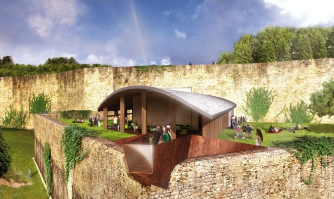 Stéphane Magnin - sans titre - en cours Un quillier en torchis à Montreuil sur Mer