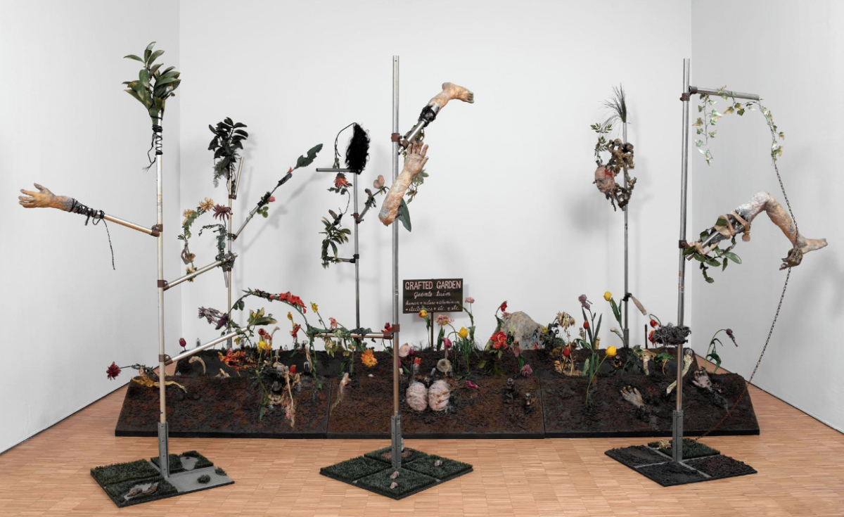 Tetsumi Kudo, 'Jardin greffé / Pollution-Cultivation-Nouvelle Écologie', 1971